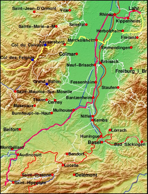 Karte: Valoreille - Lahr
